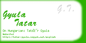 gyula tatar business card